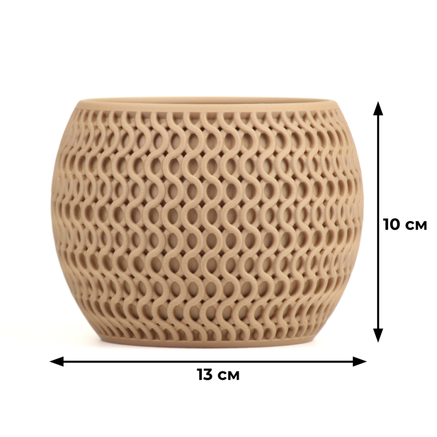 Кашпо Echo Planter (Brown/Wood)