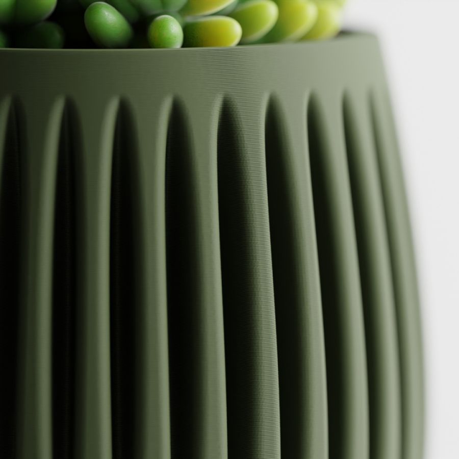 Кашпо Columna Planter (Olive Green)