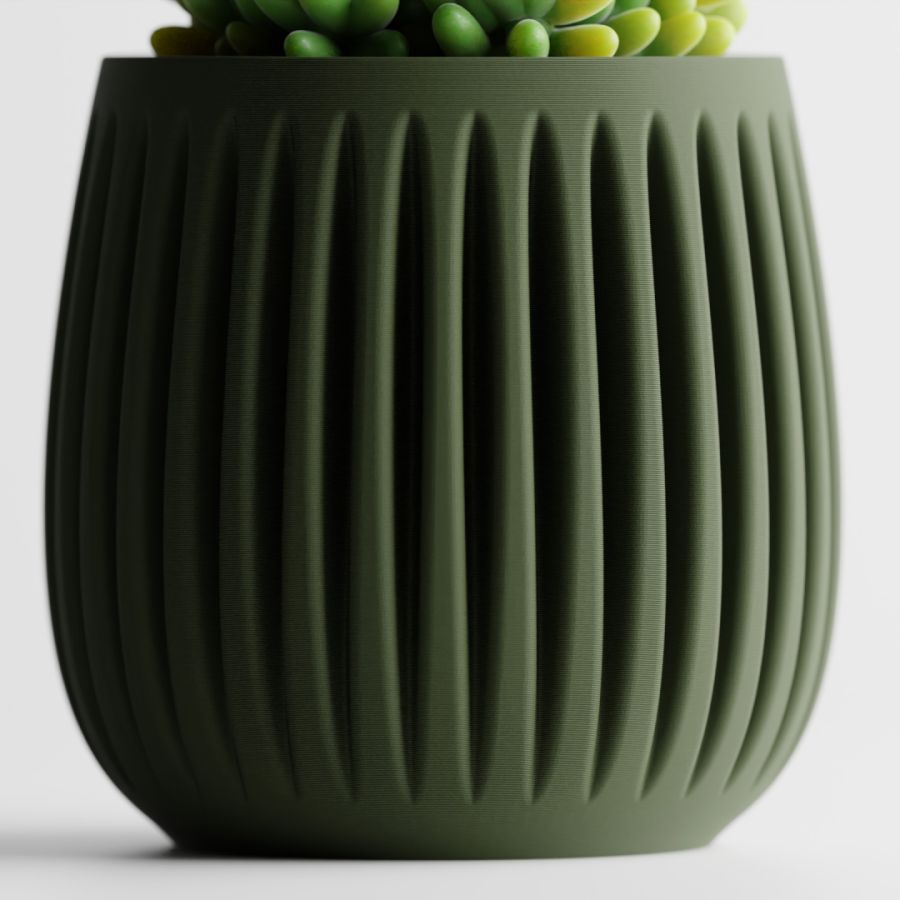 Кашпо Columna Planter (Olive Green)