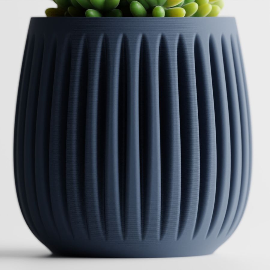 Кашпо Columna Planter (Navy Blue)