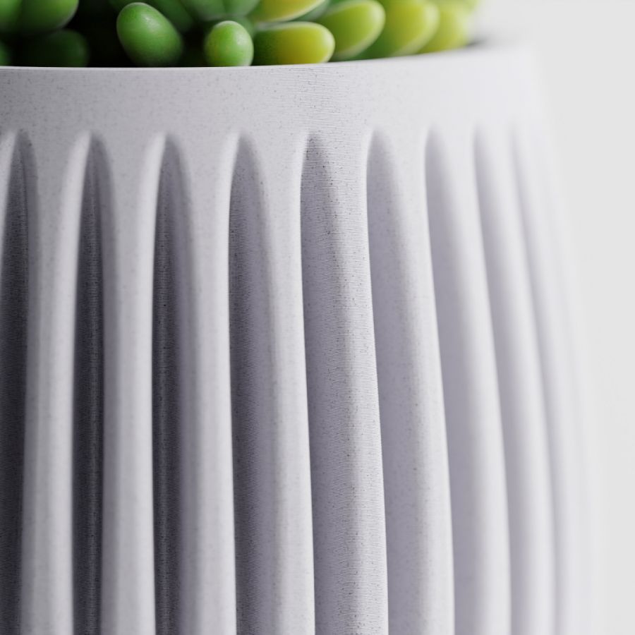 Кашпо Columna Planter (Marble White)
