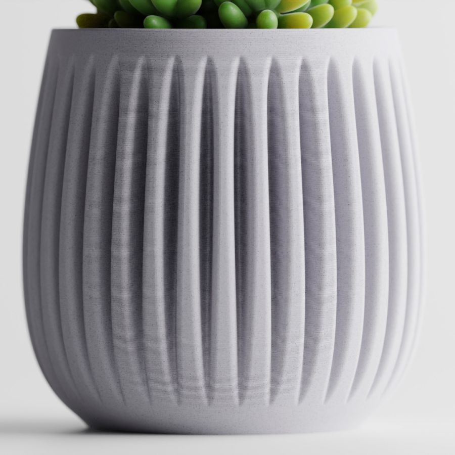 Кашпо Columna Planter (Marble White)