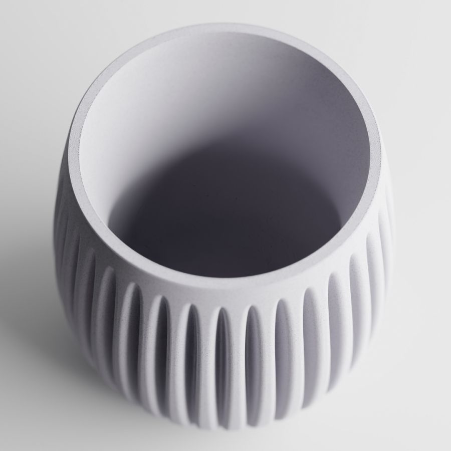 Кашпо Columna Planter (Marble White)