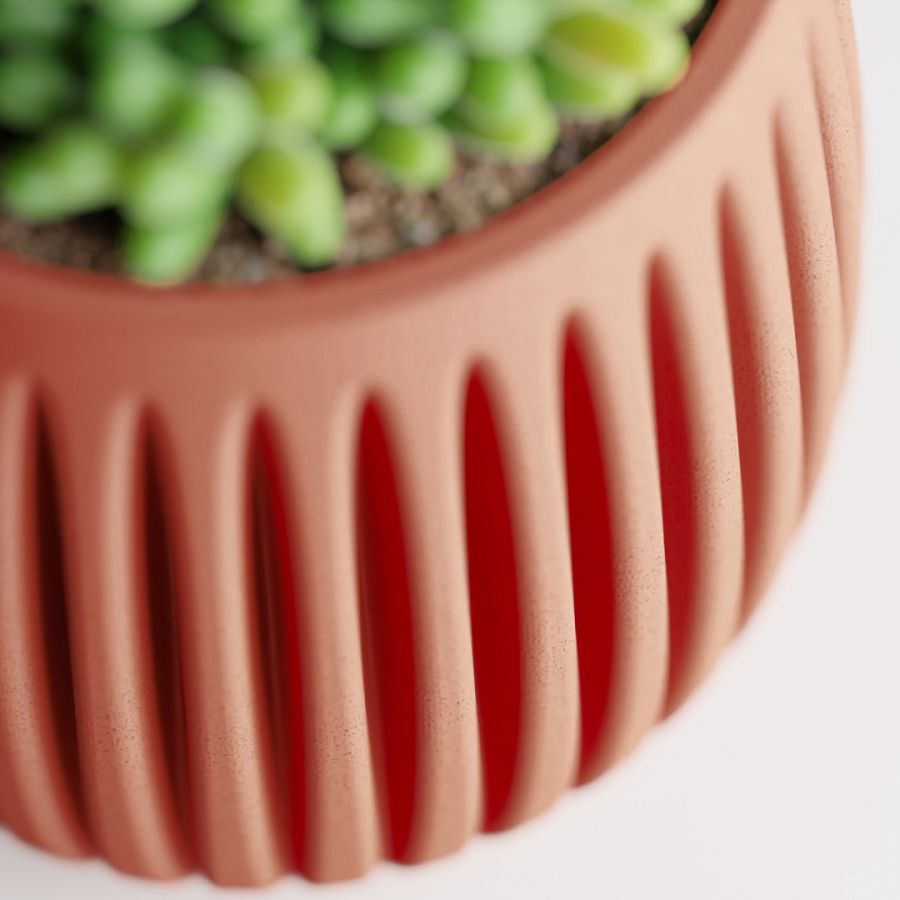 Кашпо Columna Planter (Marble Red)