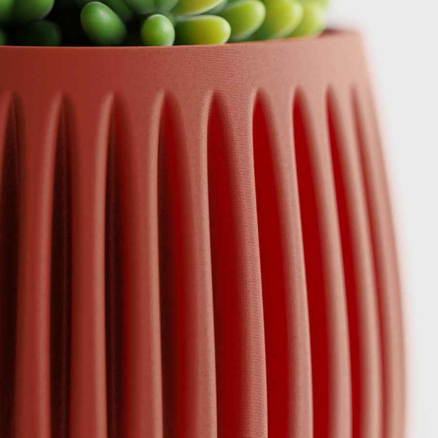 Кашпо Columna Planter (Marble Red)