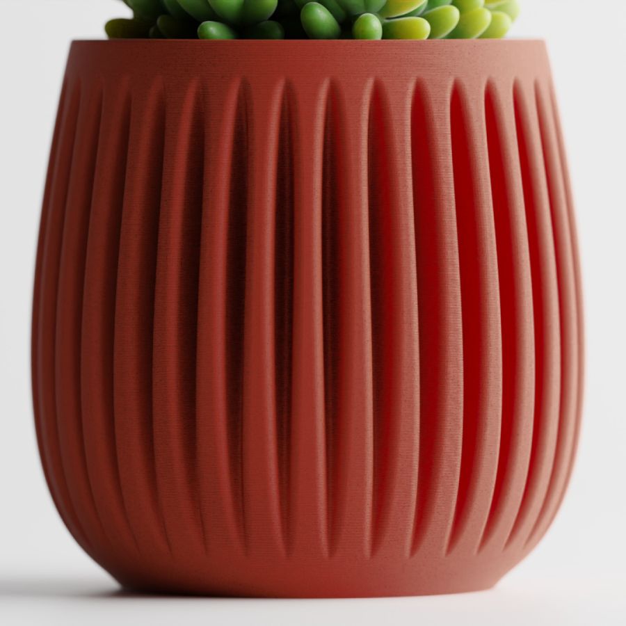 Кашпо Columna Planter (Marble Red)