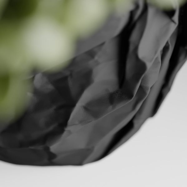 Кашпо Hpinvent Crumbled Paper Round Planter (Black)