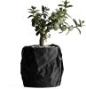Кашпо Hpinvent Crumbled Paper Round Planter (Black)