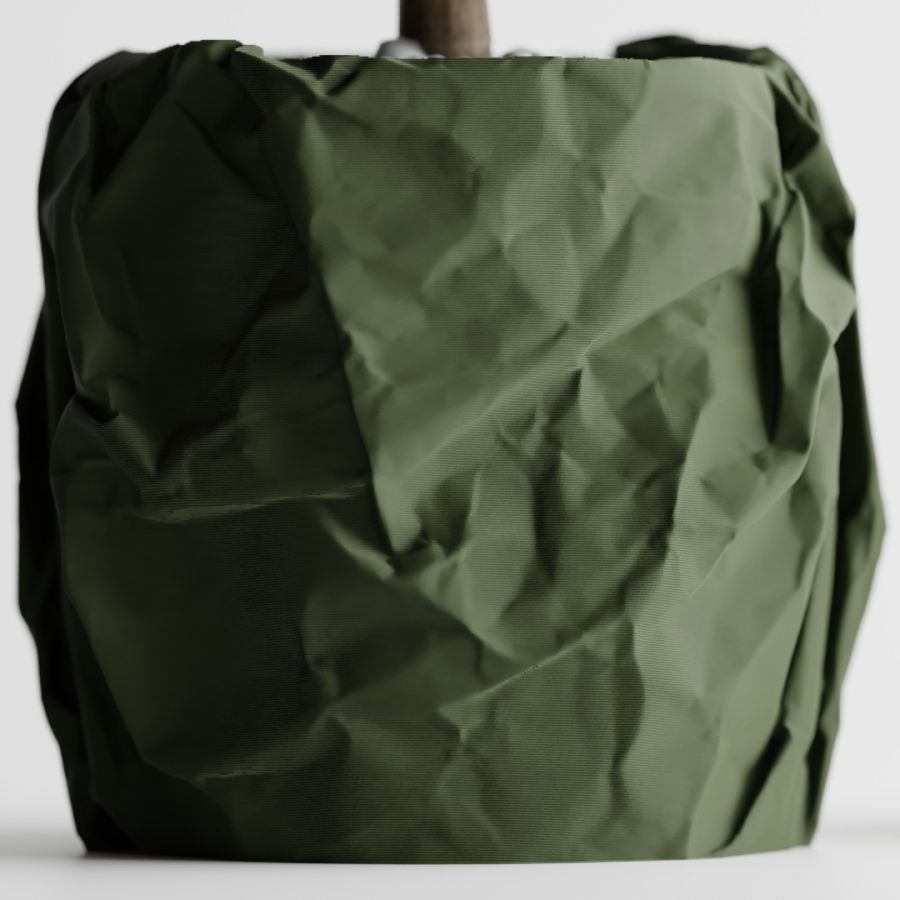 Кашпо Crumbled Paper Round Planter (Olive Green)