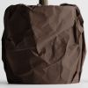 Кашпо Crumbled Paper Round Planter (Dark Brown)