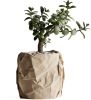 Кашпо Crumbled Paper Round Planter (Wood)