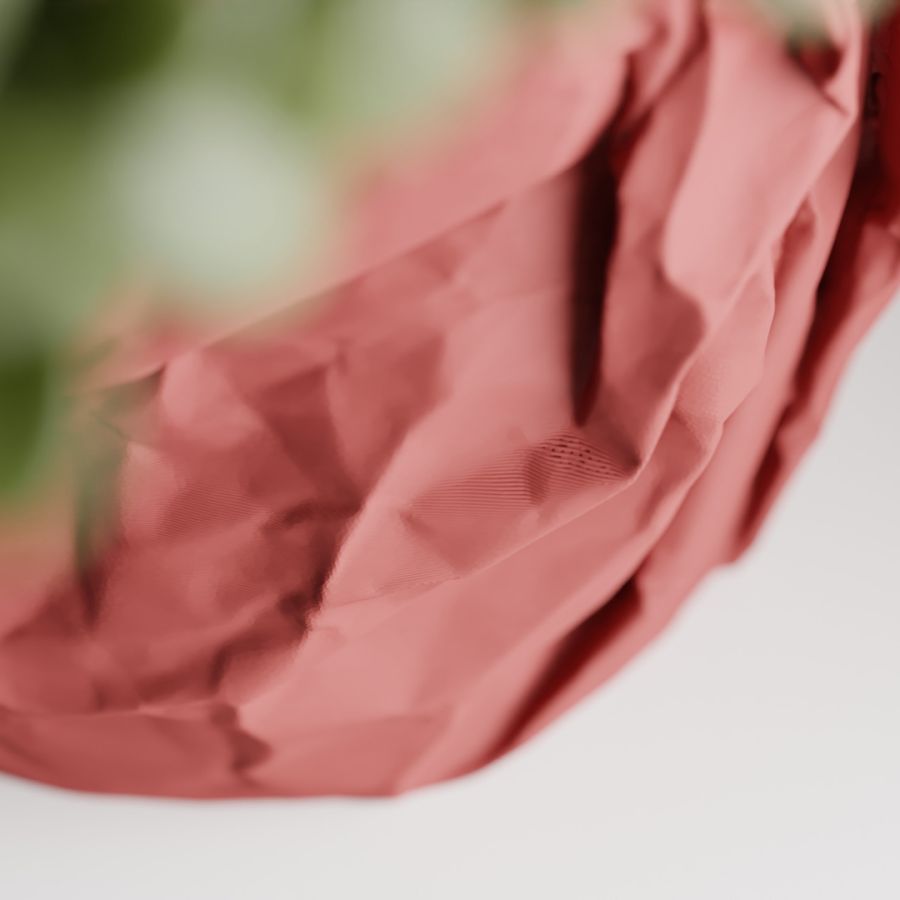 Кашпо Crumbled Paper Round Planter (Dark Red)