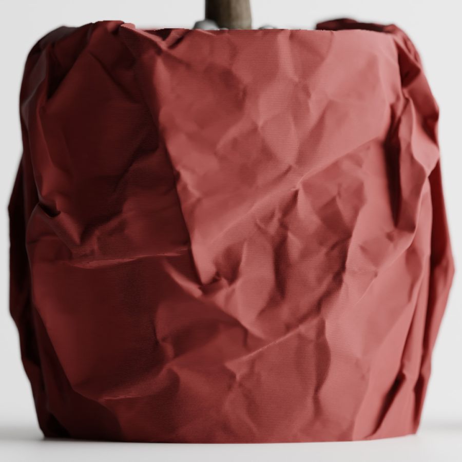 Кашпо Crumbled Paper Round Planter (Dark Red)