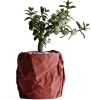 Кашпо Crumbled Paper Round Planter (Dark Red)