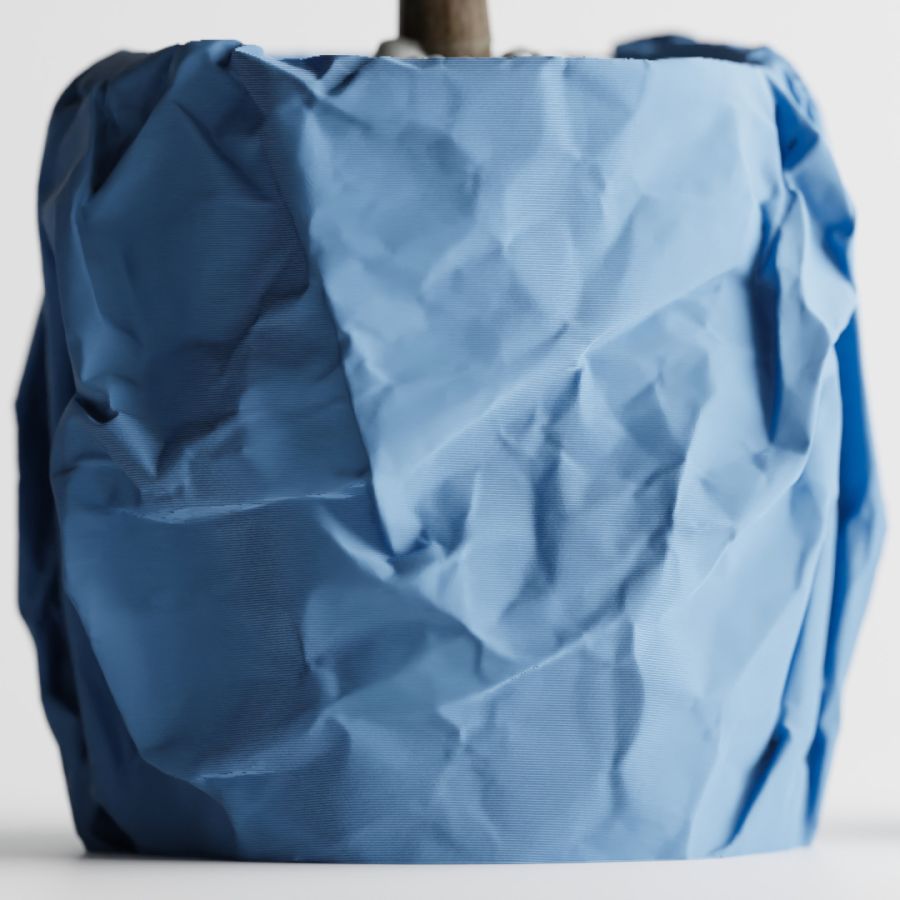 Кашпо Crumbled Paper Round Planter (Light Blue)