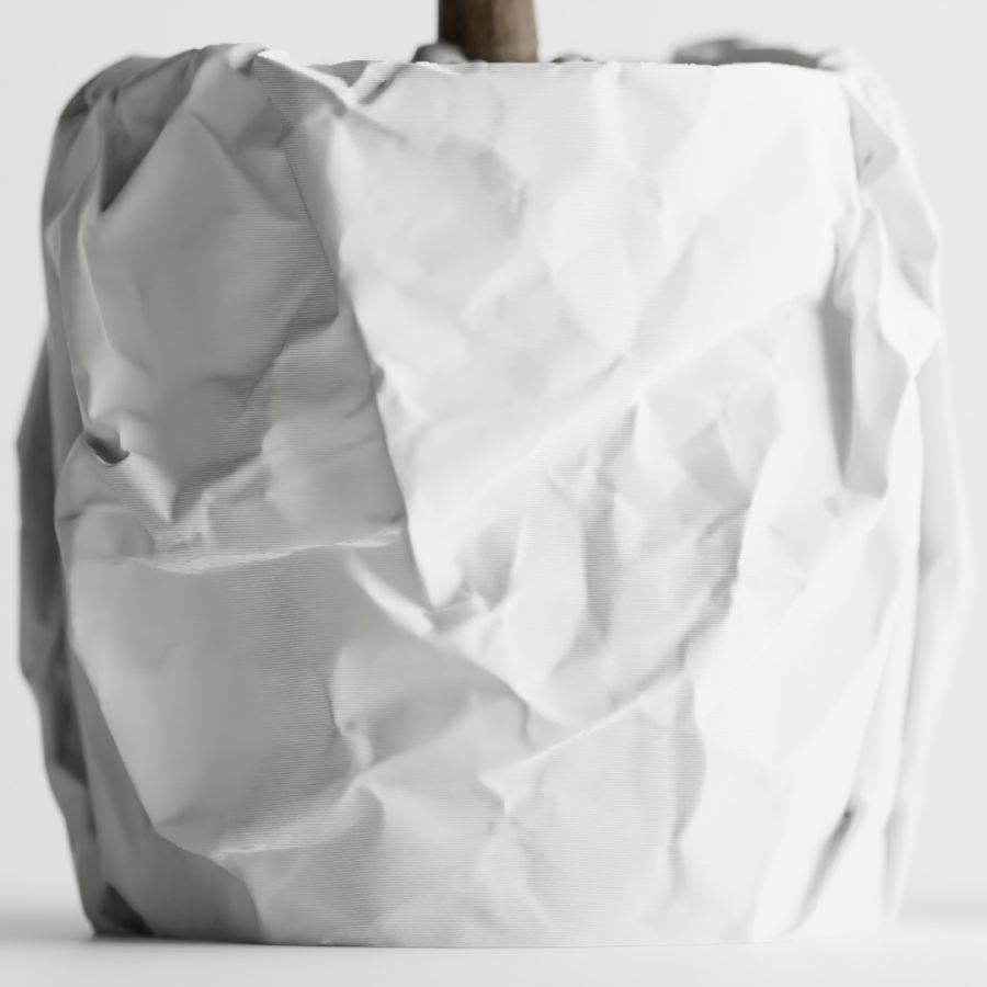 Кашпо Crumbled Paper Round Planter (White)