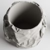 Кашпо Crumbled Paper Round Planter (Grey)
