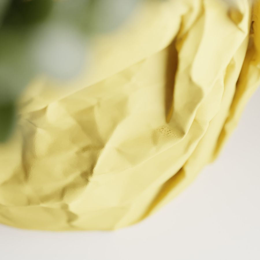 Кашпо Crumbled Paper Round Planter (Yellow)