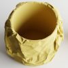 Кашпо Crumbled Paper Round Planter (Yellow)
