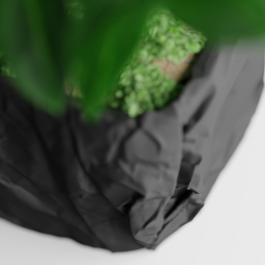 Кашпо Crumbled Paper Square Planter (Black)