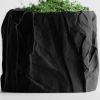 Кашпо Crumbled Paper Square Planter (Black)