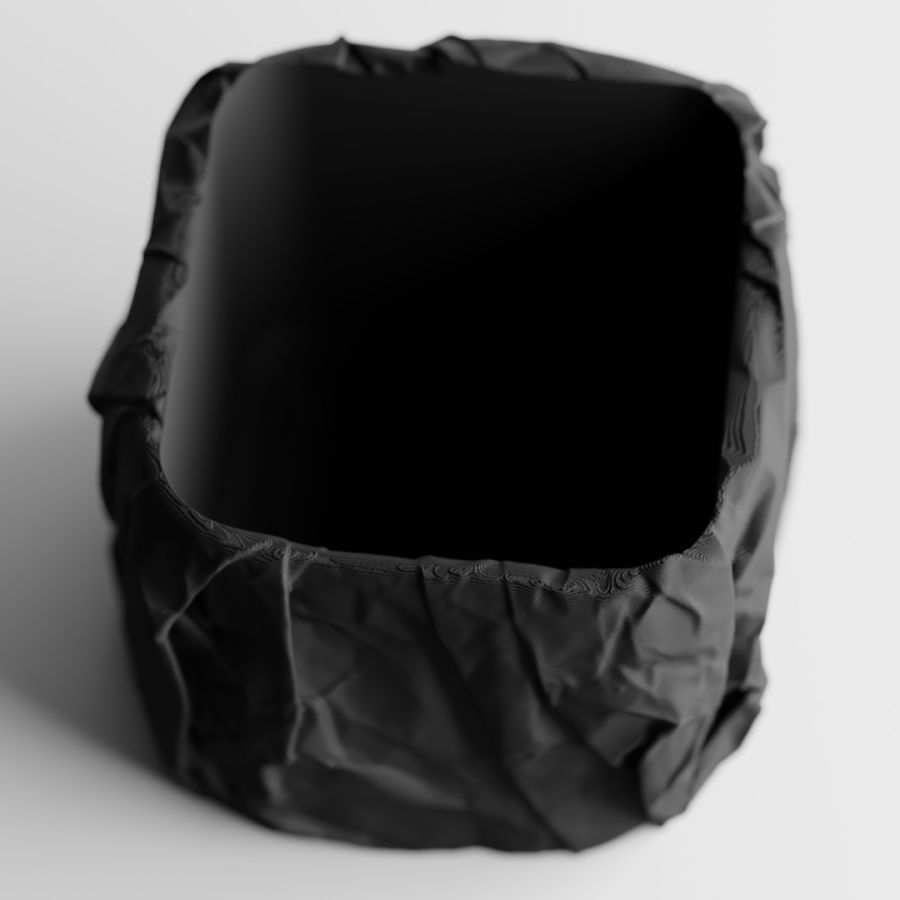 Кашпо Crumbled Paper Square Planter (Black)