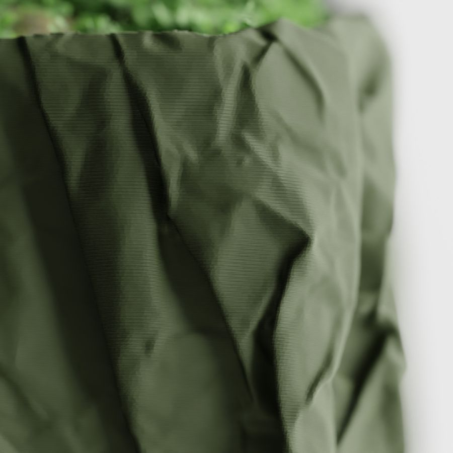 Кашпо Crumbled Paper Square Planter (Olive Green)