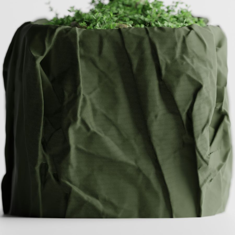 Кашпо Crumbled Paper Square Planter (Olive Green)