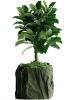 Кашпо Crumbled Paper Square Planter (Olive Green)