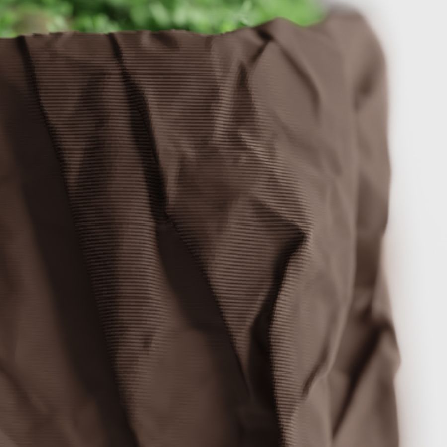 Кашпо Crumbled Paper Square Planter (Dark Brown)