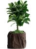 Кашпо Crumbled Paper Square Planter (Dark Brown)