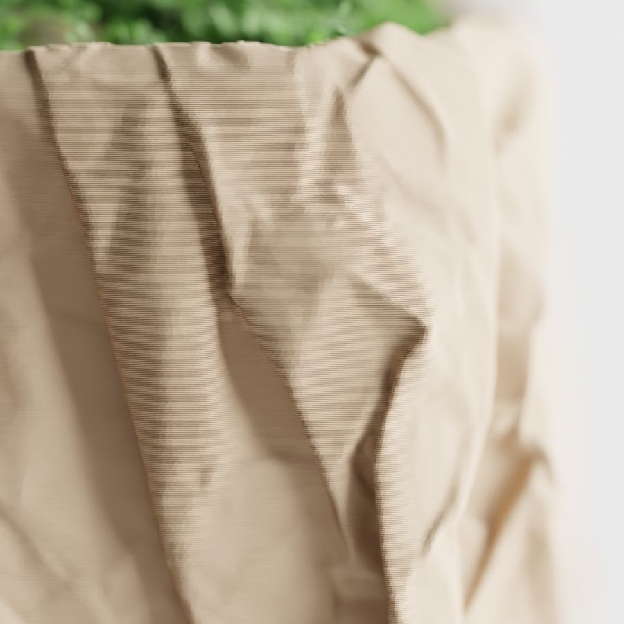 Кашпо Crumbled Paper Square Planter (Wood)