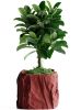 Кашпо Crumbled Paper Square Planter (Dark Red)