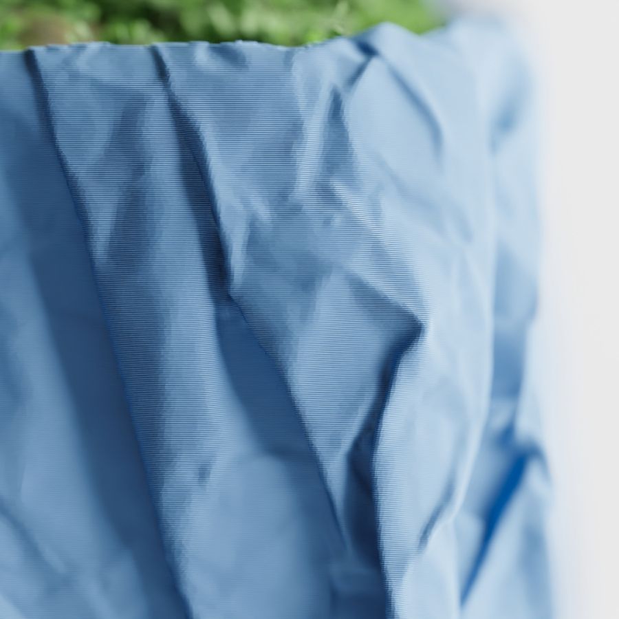 Кашпо Crumbled Paper Square Planter (Light Blue)