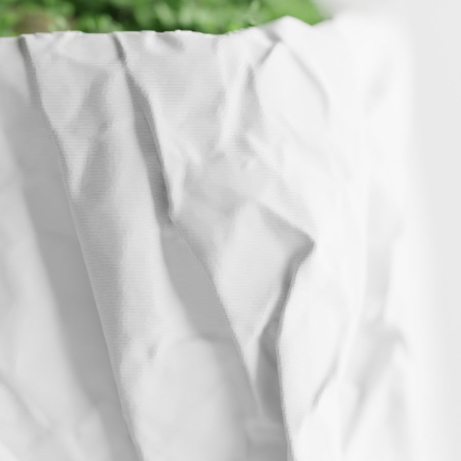 Кашпо Crumbled Paper Square Planter (White)