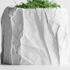 Кашпо Crumbled Paper Square Planter (White)