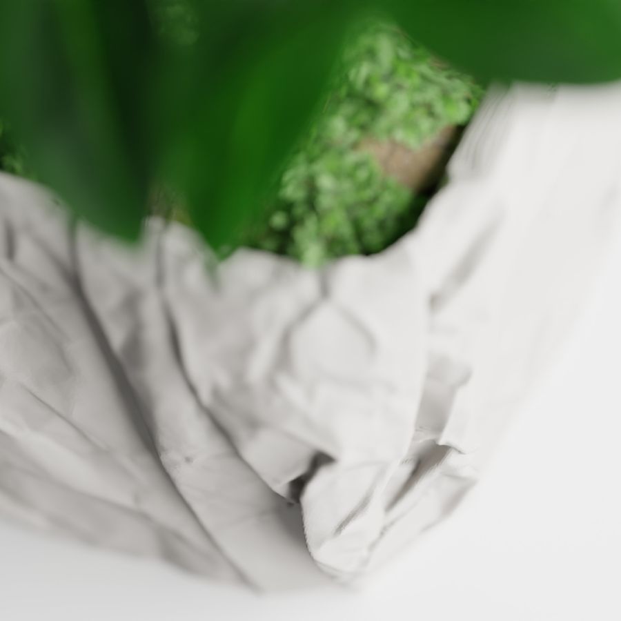 Кашпо Crumbled Paper Square Planter (Grey)