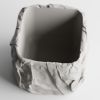 Кашпо Crumbled Paper Square Planter (Grey)