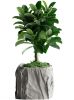 Кашпо Crumbled Paper Square Planter (Grey)