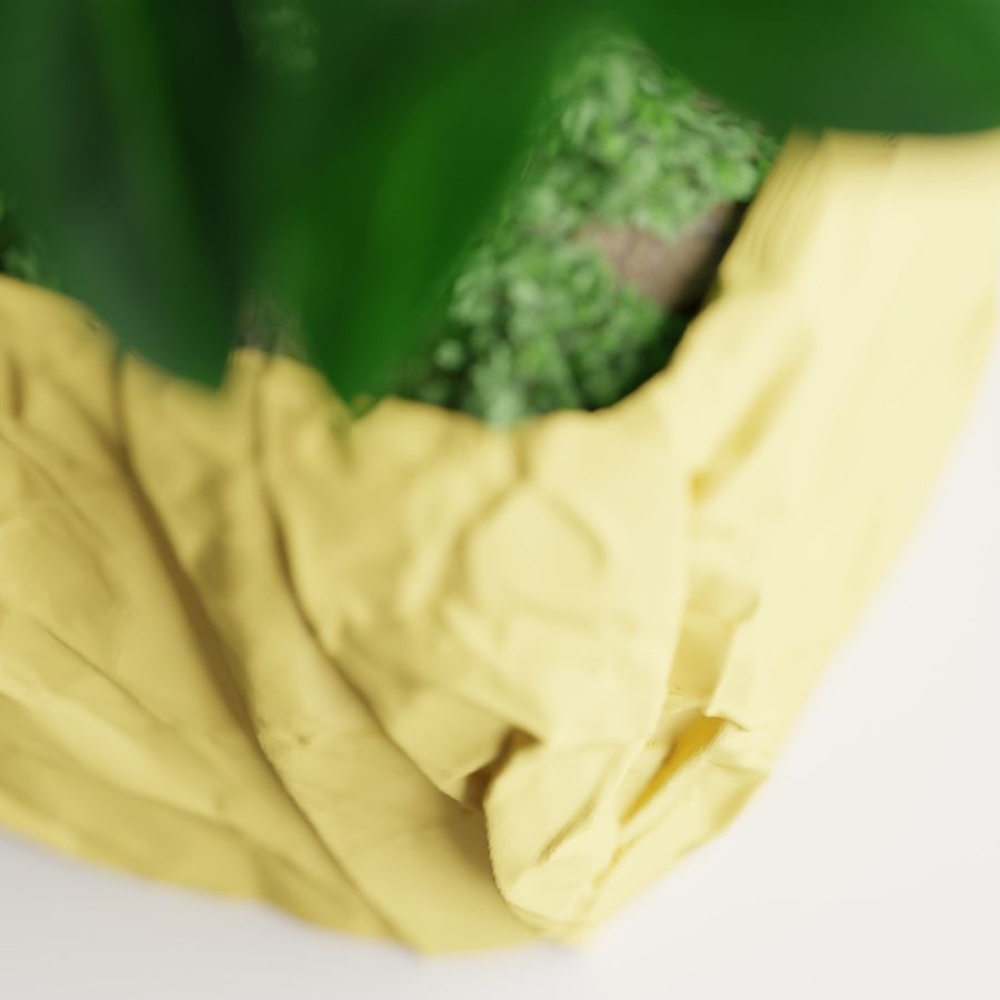 Кашпо Crumbled Paper Square Planter (Yellow)