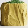 Кашпо Crumbled Paper Square Planter (Yellow)