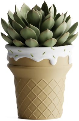 Кашпо Ice Cream Planter (Milk)