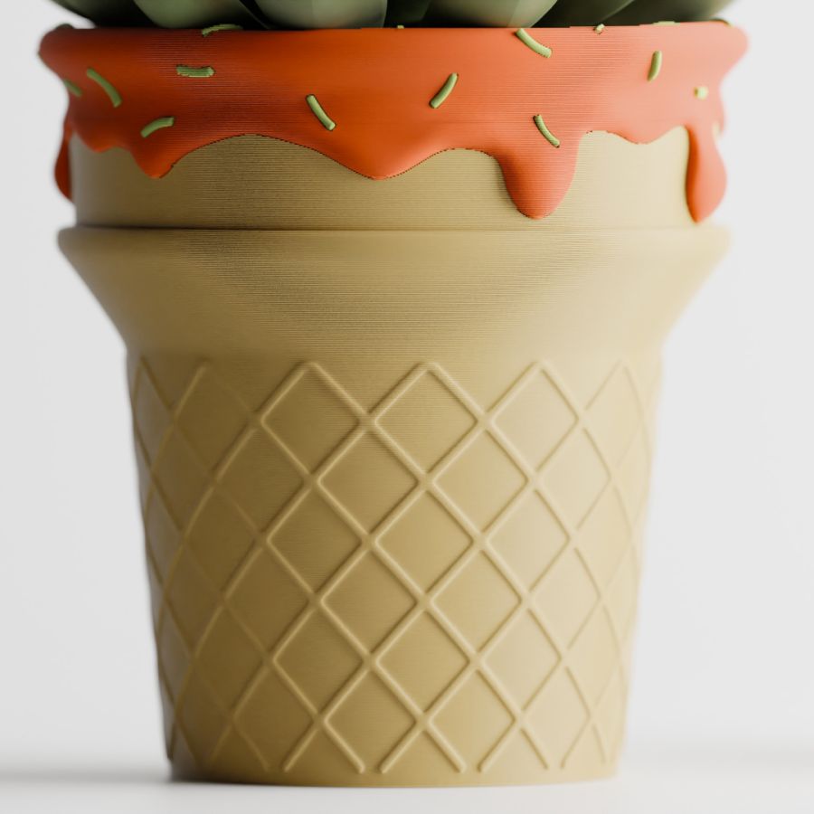 Кашпо Ice Cream Planter (Orange)