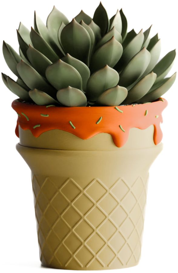 Кашпо Ice Cream Planter (Orange)