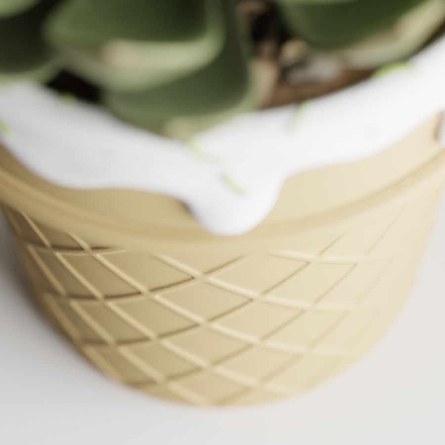Кашпо Ice Cream Planter (Milk)