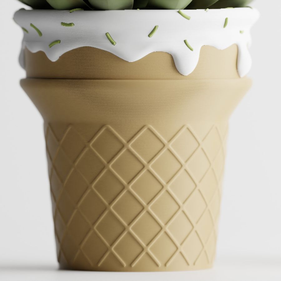 Кашпо Ice Cream Planter (Milk)