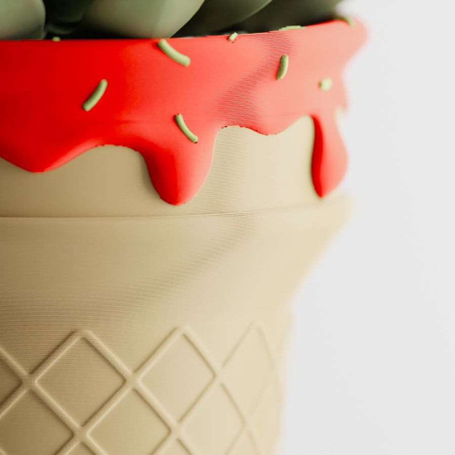 Кашпо Ice Cream Planter (Strawberry)