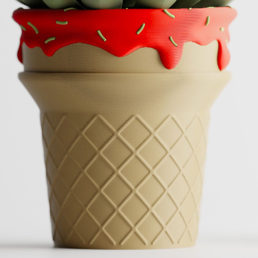 Кашпо Ice Cream Planter (Strawberry)