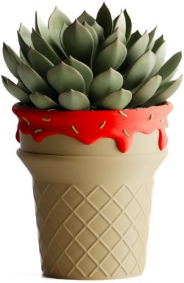 Кашпо Ice Cream Planter (Strawberry)