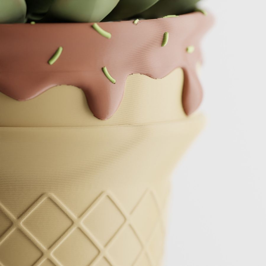 Кашпо Ice Cream Planter (Chocoalte)